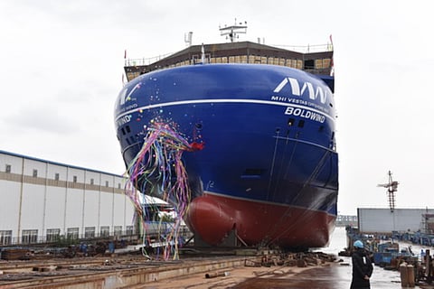 Jiangsu Zhenjiang launches offshore wind heavy transport ship
