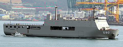 KRI Makassar, the first Makassar-class LPD to be built (Photo: Wikimedia Commons/Koxinga CDF)