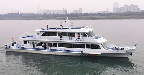 Jianglong delivers 36m law enforcement boat for Xiangtan