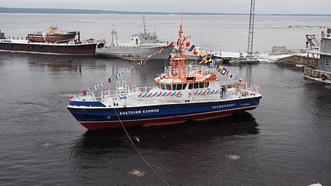 Onezhsky launches hybrid multi-purpose workboat for Rosmorport