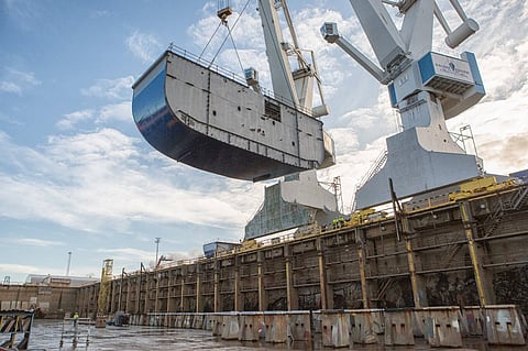 Rauma Marine Constructions lays keel of new ferry for Wasaline