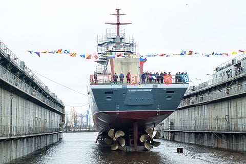 Russian Navy corvette Retivyy launched