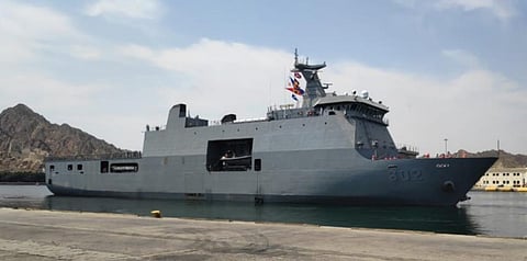 BRP Davao Del Sur in Port Sultan Qaboos, Oman (Photo: Philippine Navy)