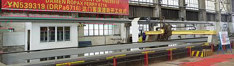 Damen cuts steel for new ferry for Timor-Leste