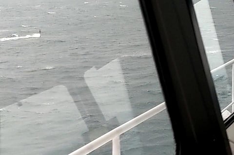 Submarine periscope as seen from ferry (Photo: Stena Line)