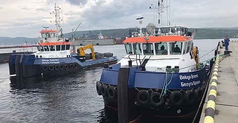 Beluga Rotterdam (left) and Beluga Bremen