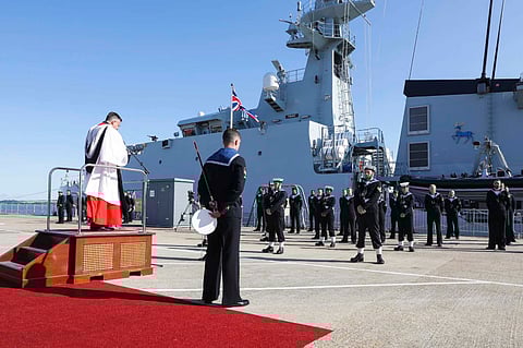 Royal Navy’s HMS Trent commissioned, departs on first deployment on same day