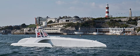 Mayflower unmanned research trimaran hits the water