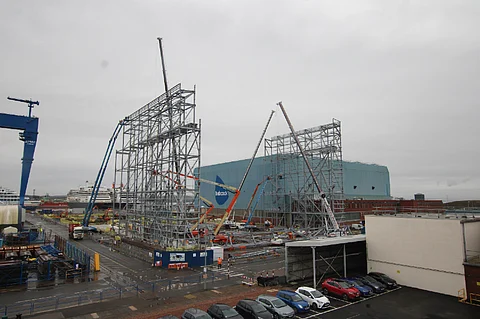 Construction starts on new Royal Navy frigate assembly hall in Rosyth