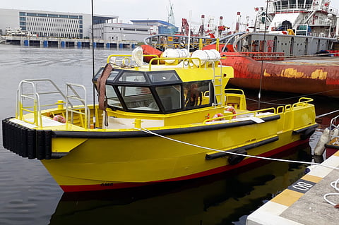 A 12-metre workboat built by Strategic Marine