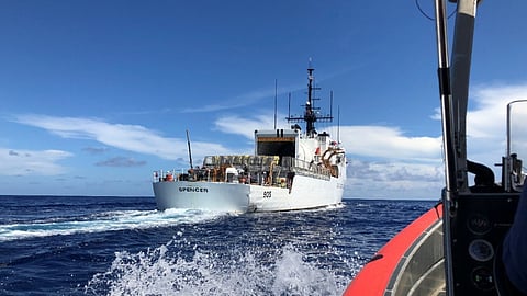 The US Coast Guard cutter Spencer underway in the Eastern Pacific (Photo: US Coast Guard/Petty Officer 2nd Class Amanda Wyrick)