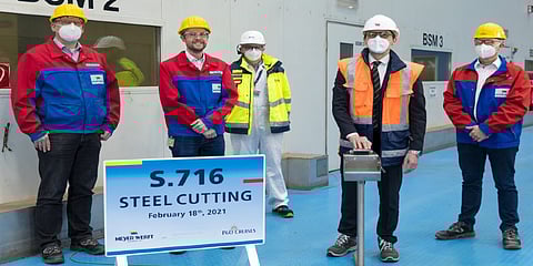 German yard cuts steel for new LNG-powered ship for P&O Cruises