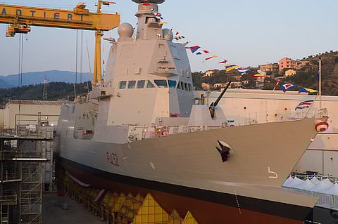 Future Italian Navy offshore patrol ship floated out