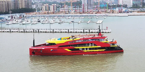 Chinese-built 62m sightseeing boat sails on maiden voyage