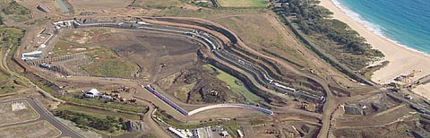 Aerial view of boat basin being constructed at Shell Cove Boat Harbour in NSW (Photo: Coastwide Civil)