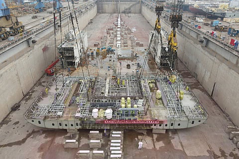 Keel laid for second hybrid Ro-Ro ship in series for Finnlines