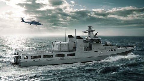Rendering of an Arafura-class offshore patrol vessel (Photo: Luerssen)