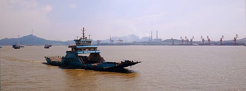 Ferries and other vessels plying the Yangtze River in China