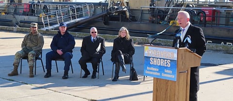 US Congressman Jefferson Van Drew announcing the launch of the New Jersey Stronger Shores policy campaign (Photo: vandrew.house.gov)