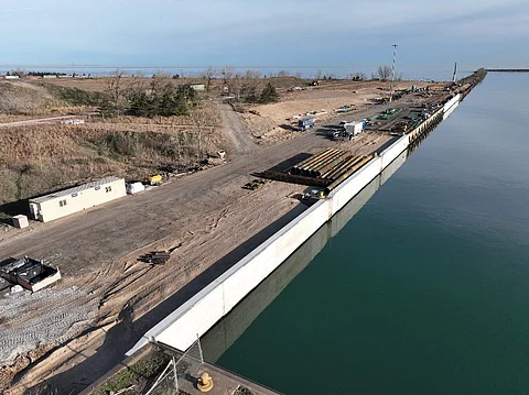 Berth construction at Burns Harbor (Photo: Ports of Indiana)