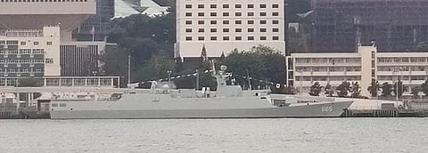 A People's Liberation Army Navy Type 056A corvette in Hong Kong (Photo: Trevor Hollingsbee)