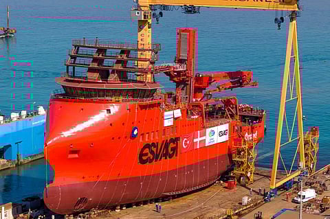 Esvagt’s future methanol-powered SOV floated out