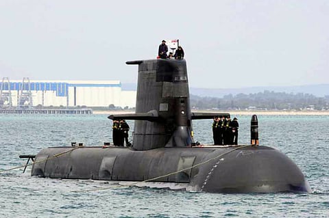 The Royal Australian Navy Collins-class submarine HMAS Farncomb, photo date unknown (Photo: Royal Australian Navy)