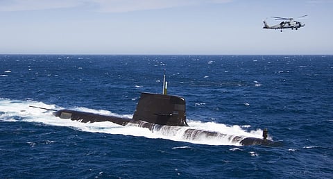 The Royal Australian Navy Collins-class submarine HMAS Rankin (Photo: Royal Australian Navy)