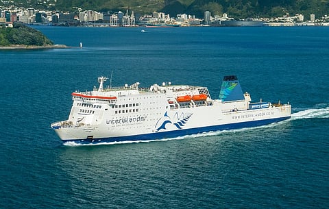 Kaitaki in Wellington Harbour, photo date unknown (Photo: KiwiRail)