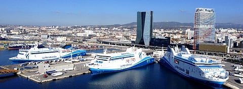Three of La Meridionale's four Ro-Pax ferries (Photo: CMA CGM)