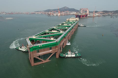 VESSEL REVIEW | Havfarm 1 – Mammoth, semi-submersible, exposed aquaculture pen arrives in Norway