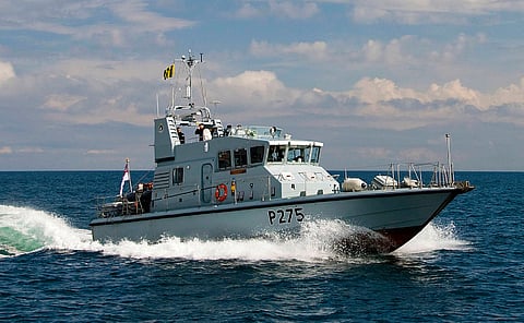 The Royal Navy P2000 patrol boat HMS Raider (Photo: UK Ministry of Defence/LPhot J J Massey)