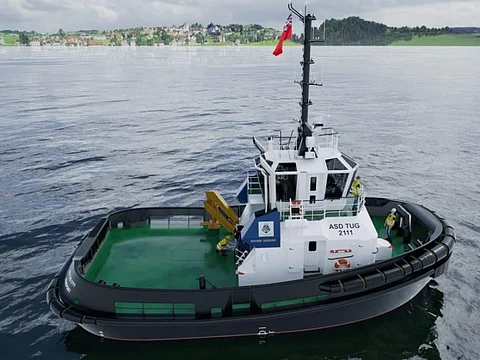 Rendering of a new ASD tug ordered by the UK's Portland Harbour Authority