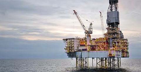 A rig deployed at the Shah Deniz gas field in the Caspian Sea off Azerbaijan