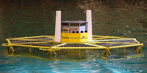 Scale model of Aqualoop's open ocean fish farm (Photo: Aqualoop)