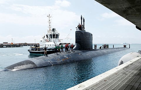 The US Navy Virginia Class submarine USS Hawaii berths at Fleet Base West, HMAS Stirling, June 25, 2014. (Photo: Australian Department of Defence/LSIS Bradley Darvill)