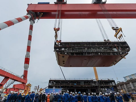 Laying of the keel of Celebrity Xcel, June 13, 2024 (Photo: Chantiers de l'Atlantique)
