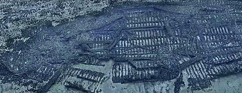 High-resolution replica of the wreck of what is believed to be a 100-plus-years-old coal carrier (Photo: Curtin University HIVE)