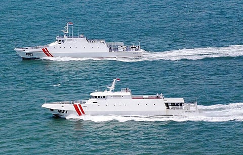 Indonesian Maritime Security Board vessels conducting a patrol (Photo: Indonesian Maritime Security Board)