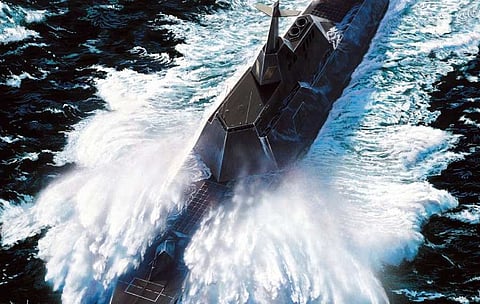Artist's rendition of an arsenal ship from 1997 (Photo: Institute for National Strategic Studies)