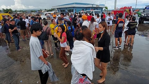 Some of the 163 survivors of the fire incident on the passenger ferry Mama Mary Chloe at the Port of Hilongos in Leyte province, Philippines, June 26, 2022 (Photo: Philippine Coast Guard)