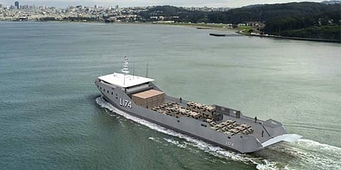 Rendering of a stern landing vessel (Photo: Seatransport)
