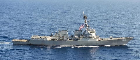 The Arleigh Burke-class destroyer USS Mustin underway in the South China Sea, 2015 (Photo: US Navy/Mass Communication Specialist Seaman David Flewellyn)