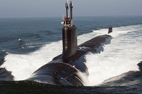 The Virginia-class attack submarine USS South Dakota underway in the Atlantic Ocean (Photo: US Navy)