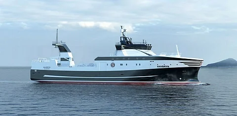 Rendering of a new trawler ordered by Norwegian fishing company Havbryn (Photo: Vard)