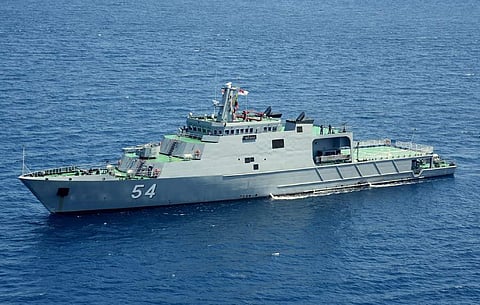 The Myanmar Navy offshore patrol vessel UMS Inlay (Photo: Indian Navy)