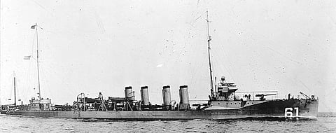 The US Navy Tucker-class destroyer USS Jacob Jones underway in 1916 (Photo: US Navy)