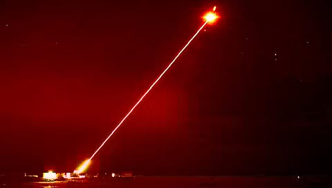 Test firing of the UK-developed DragonFire laser weapon