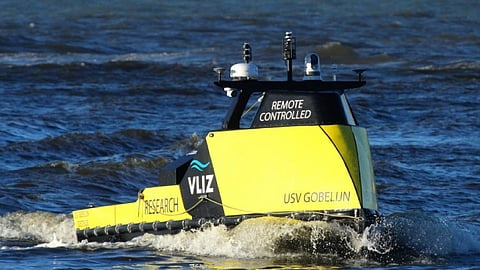 Flanders Marine Institute's new USV Gobelijn (Photo: Maritime Robotics)