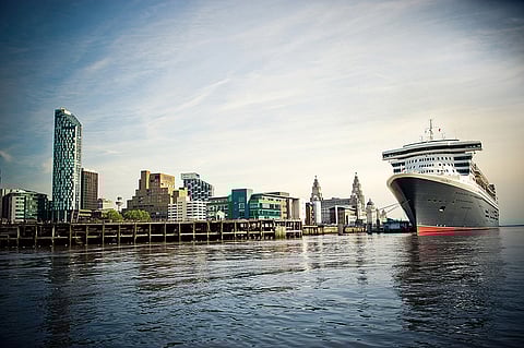 An artist's impression of the planned cruise terminal on the River Mersey. Ant Clausen